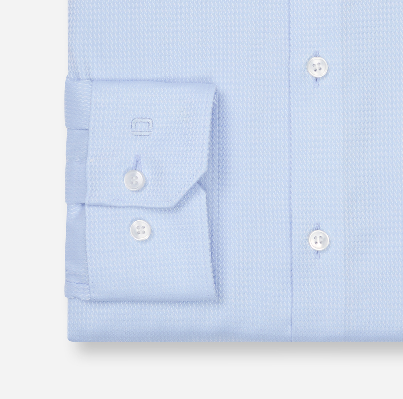 Hemd Herren Bleu – OLYMP No. Six Super Slim, Detailansicht