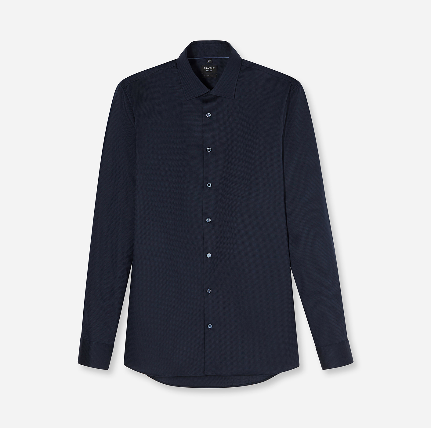 Hemd Herren Marine – OLYMP No. Six Super Slim, Detailansicht