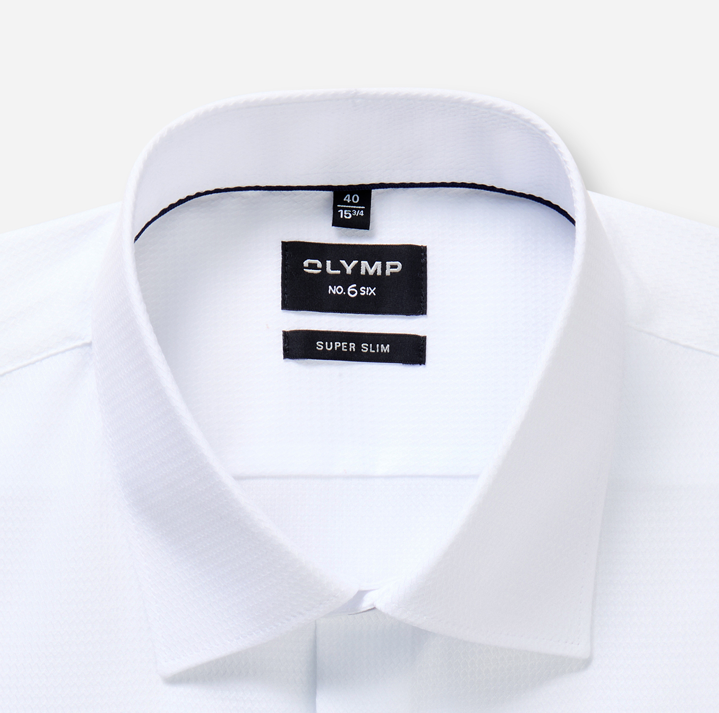 Hemd Herren Weiß – OLYMP No. Six Super Slim, Detailansicht