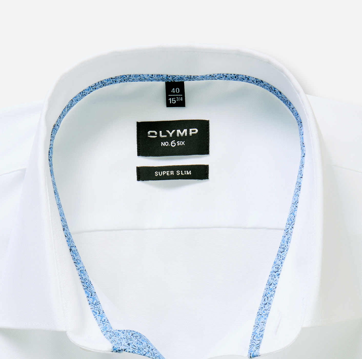 Hemd Herren Weiß – OLYMP No. Six Super Slim, Detailansicht