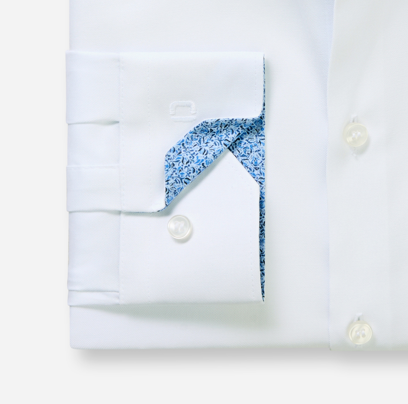 Hemd Herren Weiß – OLYMP No. Six Super Slim, Detailansicht