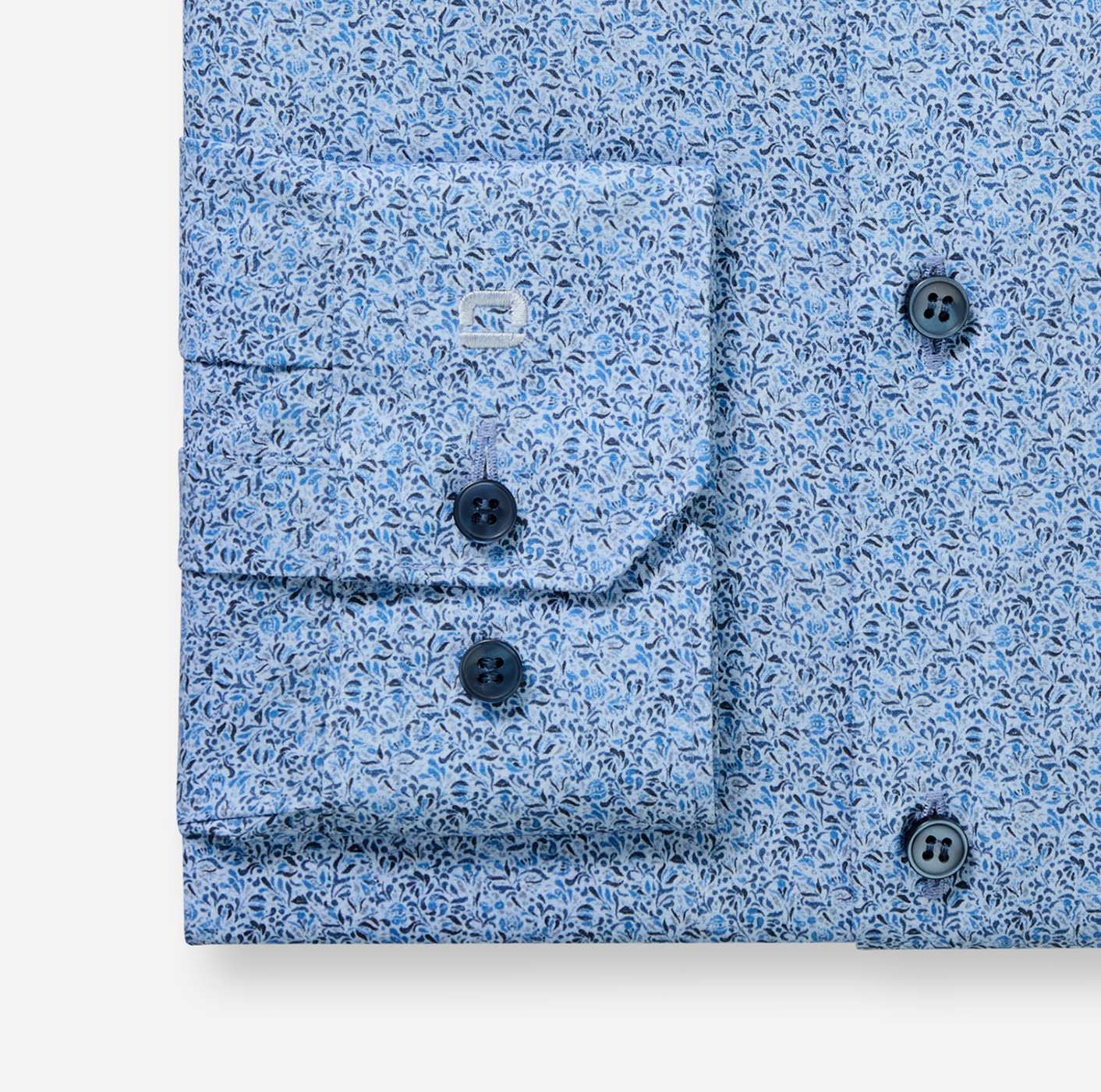 Hemd Herren Bleu – OLYMP No. Six Super Slim, Detailansicht