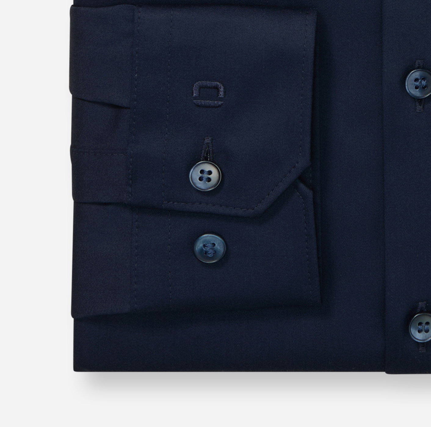 Hemd Herren Kobalt – OLYMP No. Six Super Slim, Detailansicht