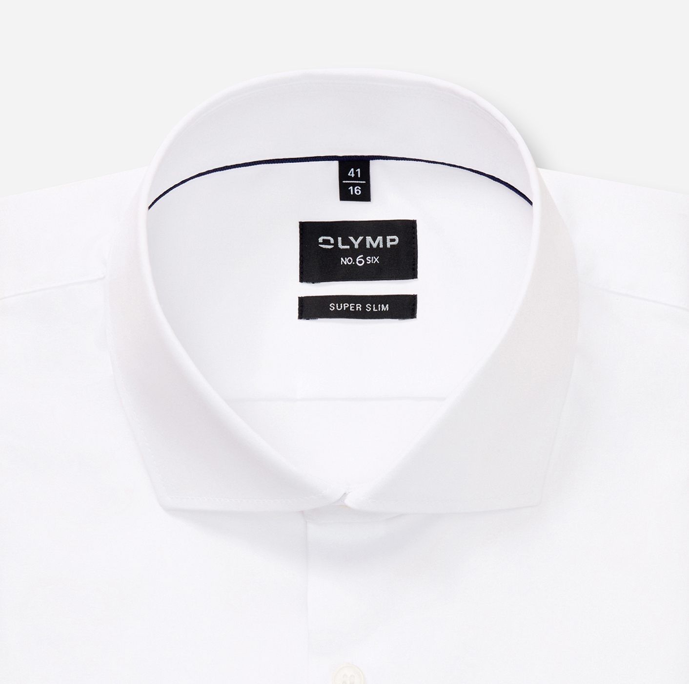 Hemd Herren Weiß – OLYMP No. Six Super Slim, Detailansicht