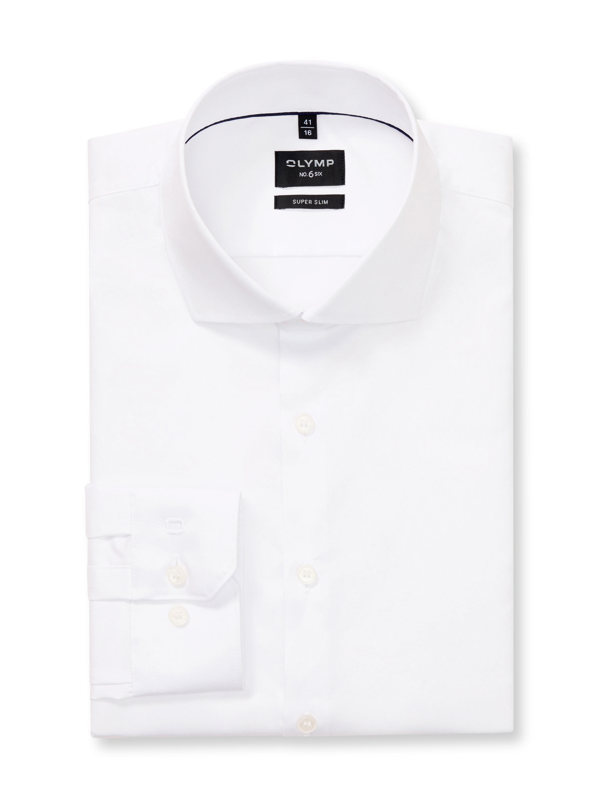 Hemd Herren Weiß – OLYMP No. Six Super Slim, Detailansicht