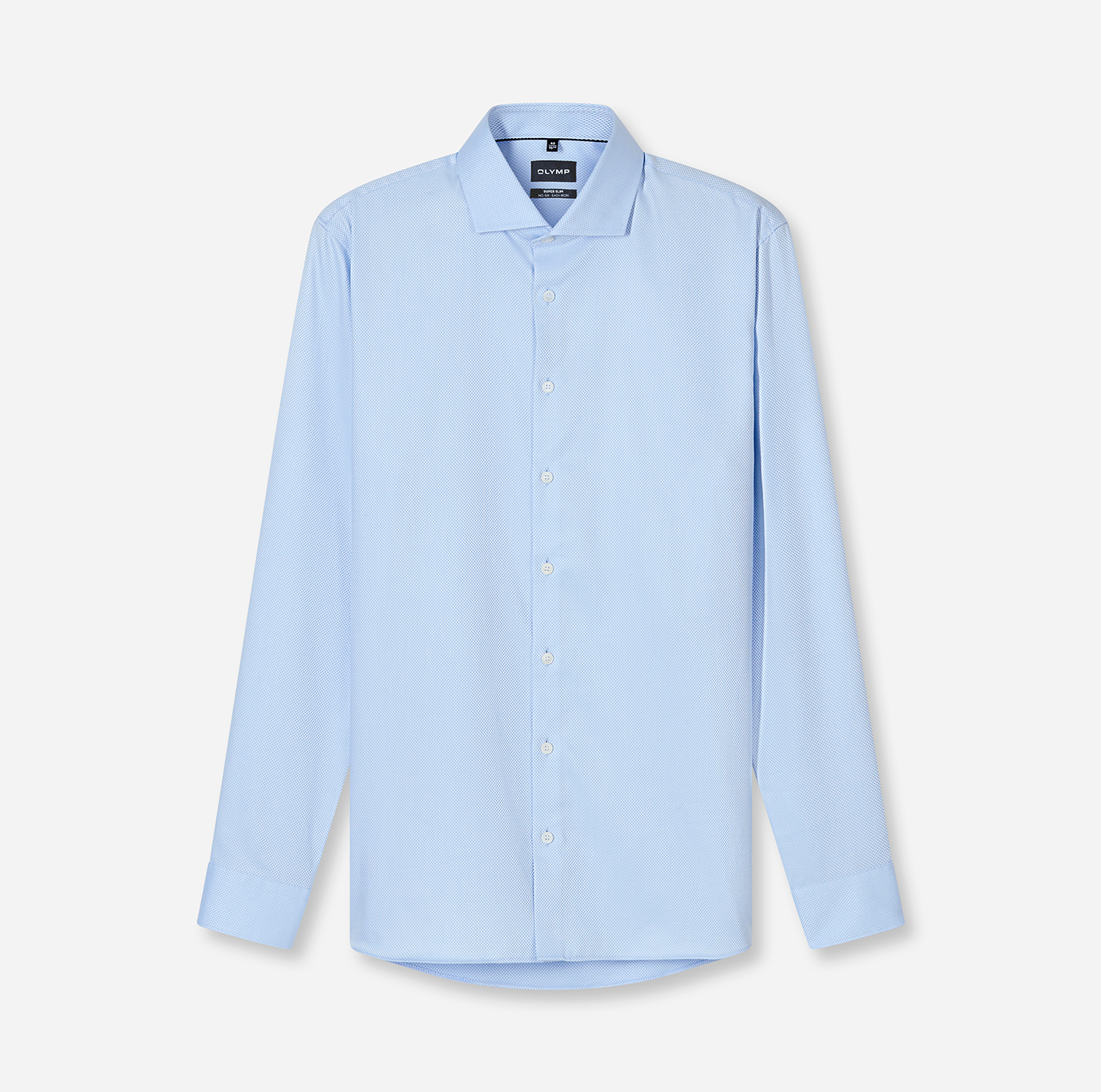 Hemd Herren Bleu – OLYMP No. Six Super Slim, Detailansicht