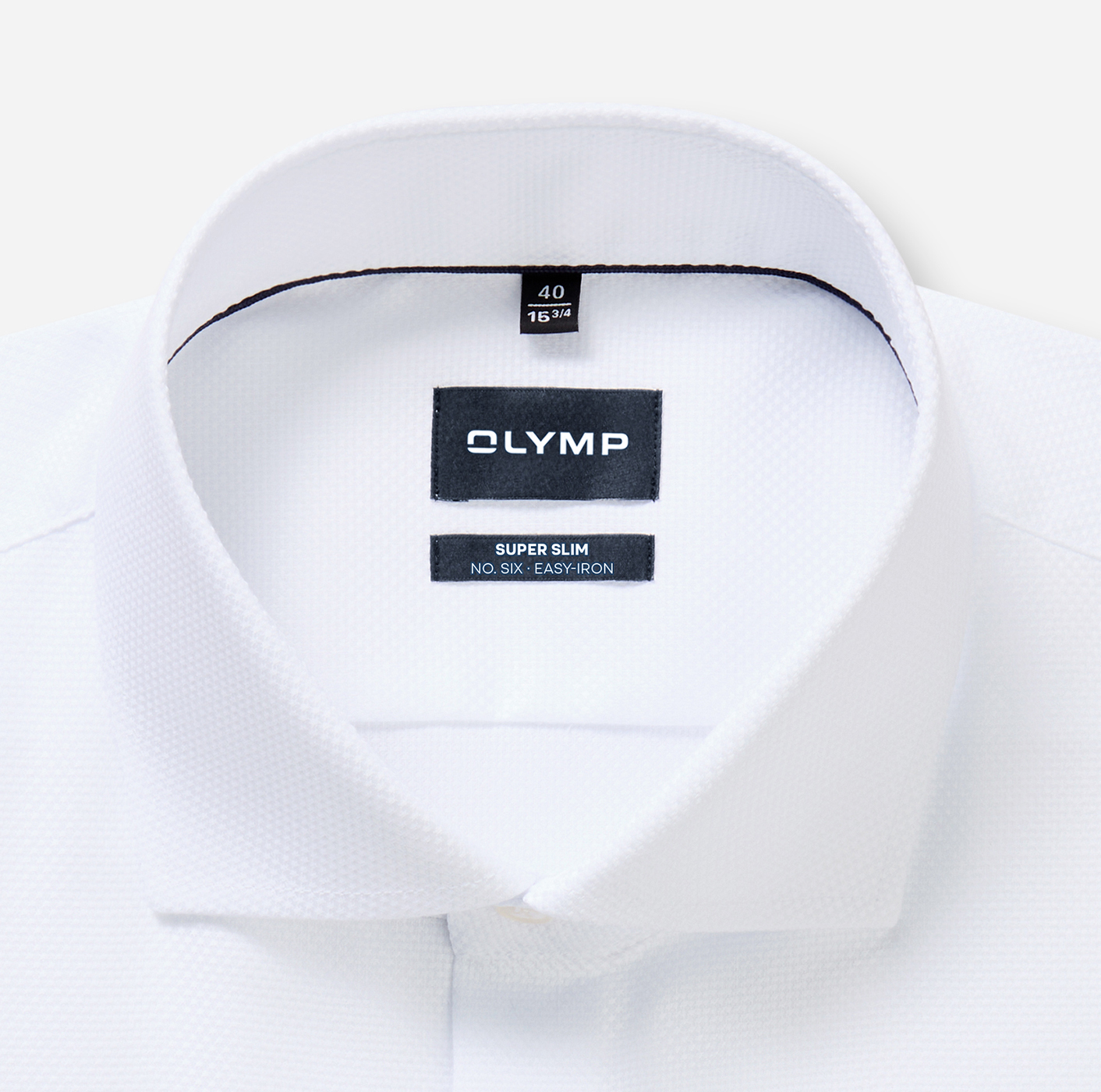 Hemd Herren Weiß – OLYMP No. Six Super Slim, Detailansicht