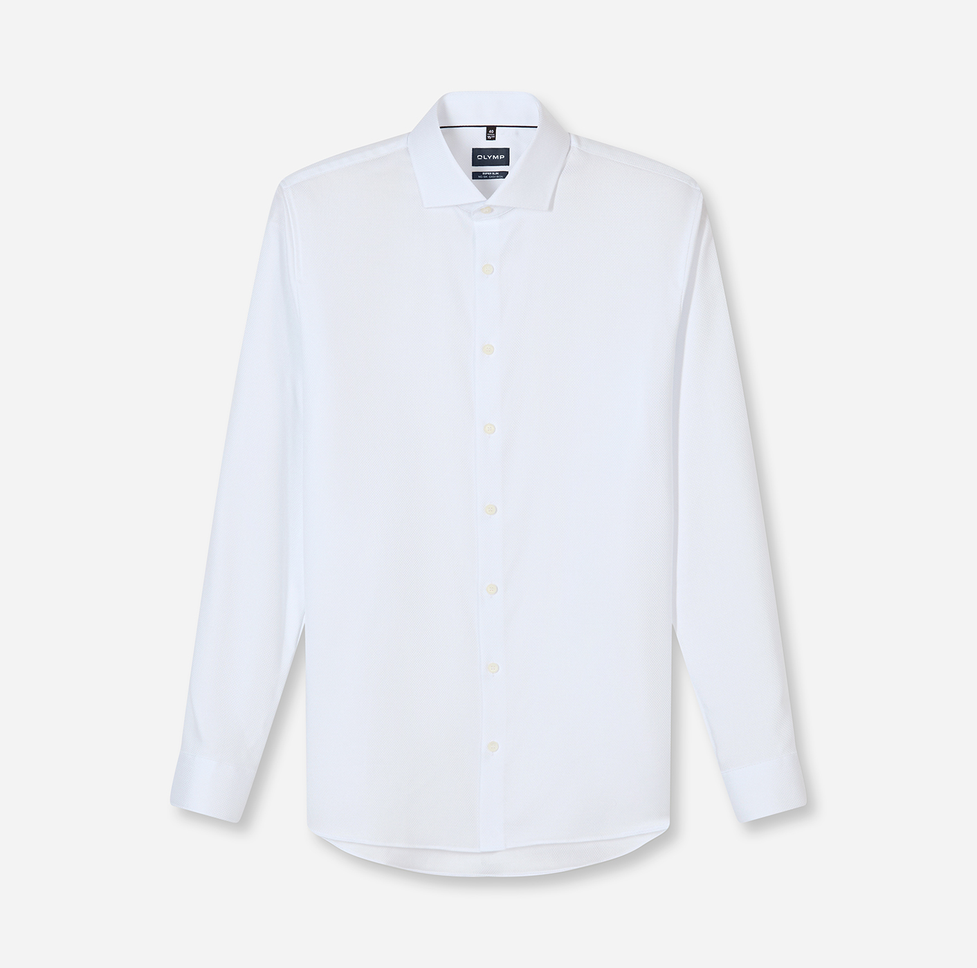 Hemd Herren Weiß – OLYMP No. Six Super Slim, Detailansicht