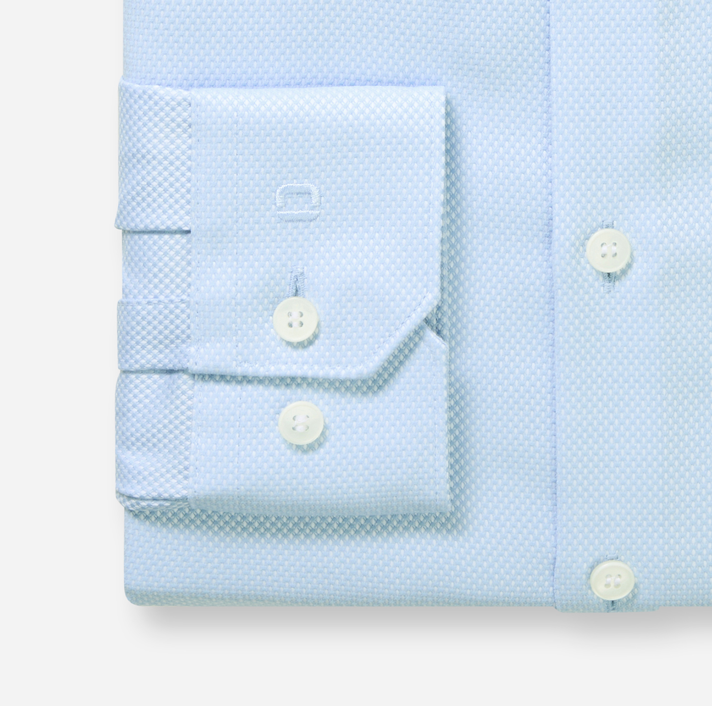 Hemd Herren Bleu – OLYMP No. Six Super Slim, Detailansicht