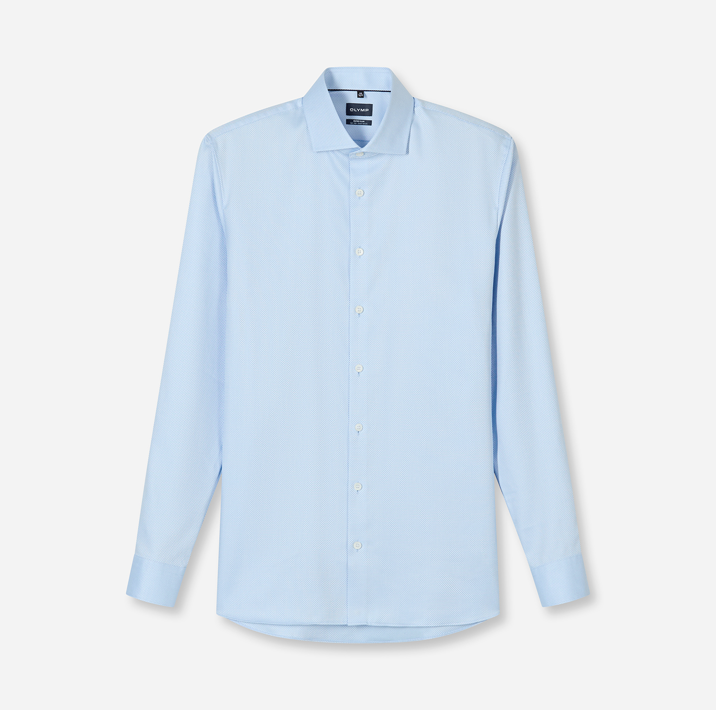 Hemd Herren Bleu – OLYMP No. Six Super Slim, Detailansicht