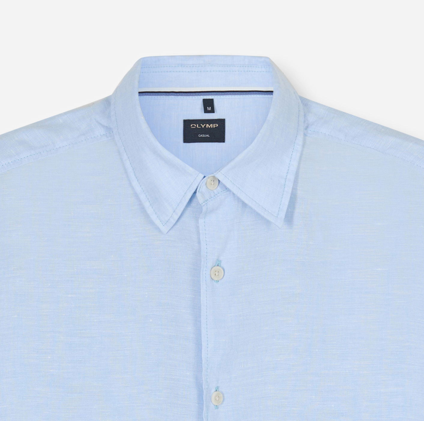 Hemd Herren Hellblau – OLYMP Casual Regular Fit, Detailansicht