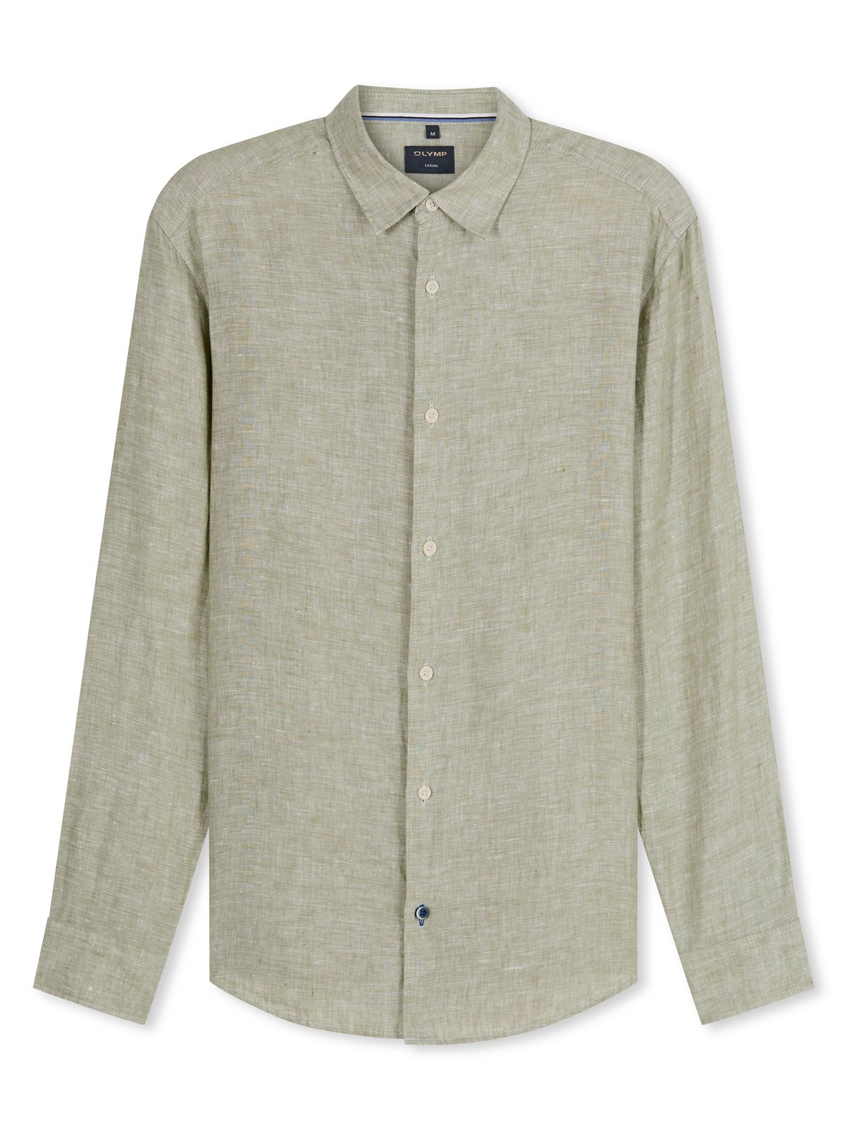Hemd Herren Oliv – OLYMP Casual Regular Fit, Detailansicht