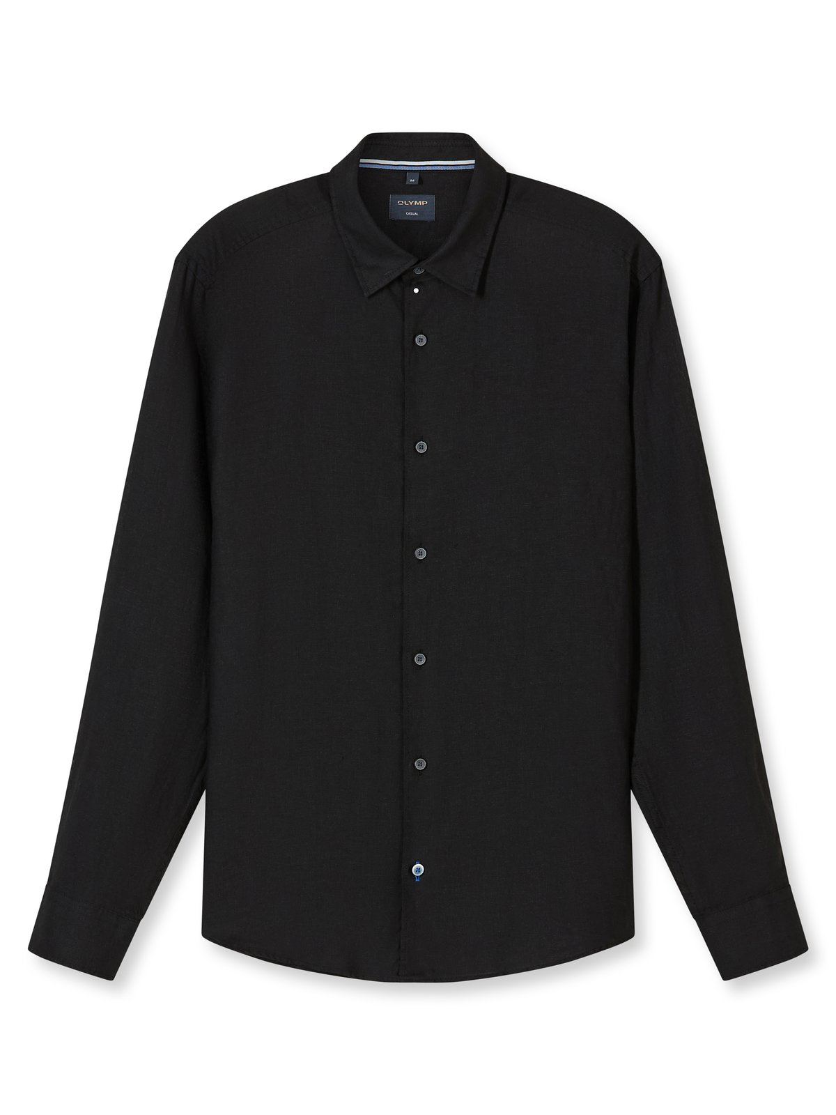 Hemd Herren Schwarz – OLYMP Casual Regular Fit, Detailansicht