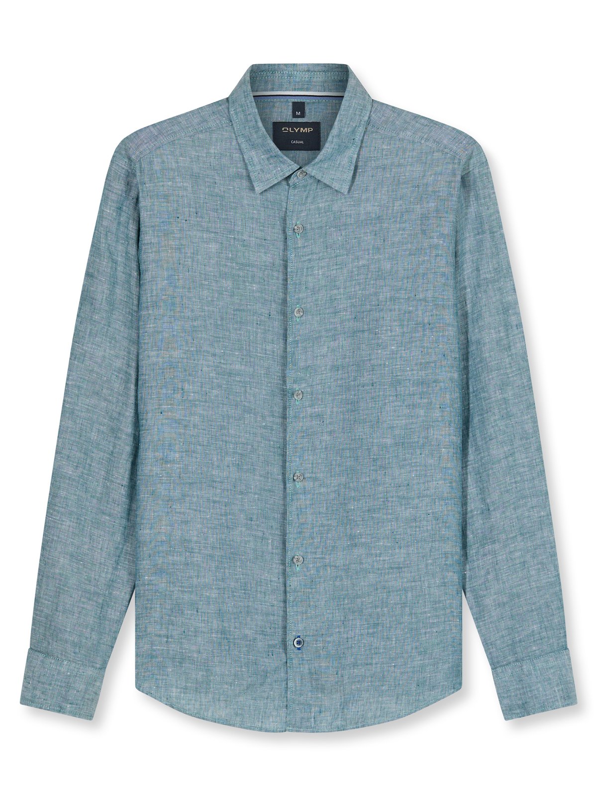 Hemd Herren Smaragd – OLYMP Casual Regular Fit, Detailansicht