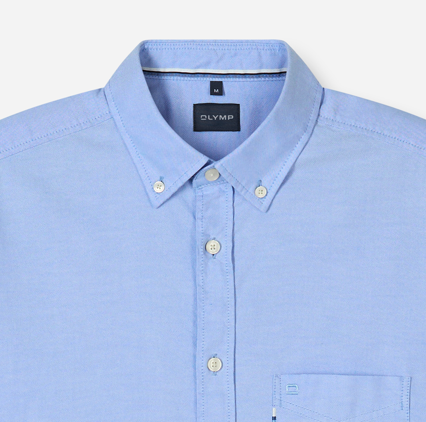 Hemd Herren Blau – OLYMP Casual Regular Fit, Detailansicht