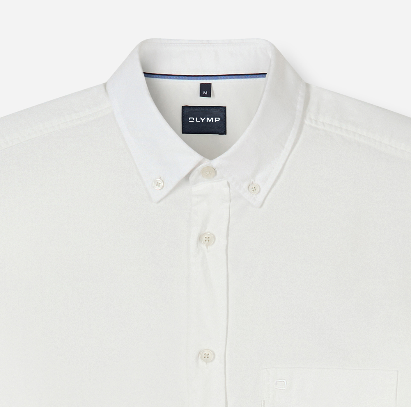Hemd Herren Weiß – OLYMP Casual Regular Fit, Detailansicht