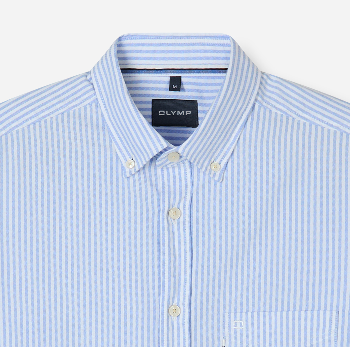 Hemd Herren Blau – OLYMP Casual Regular Fit, Detailansicht