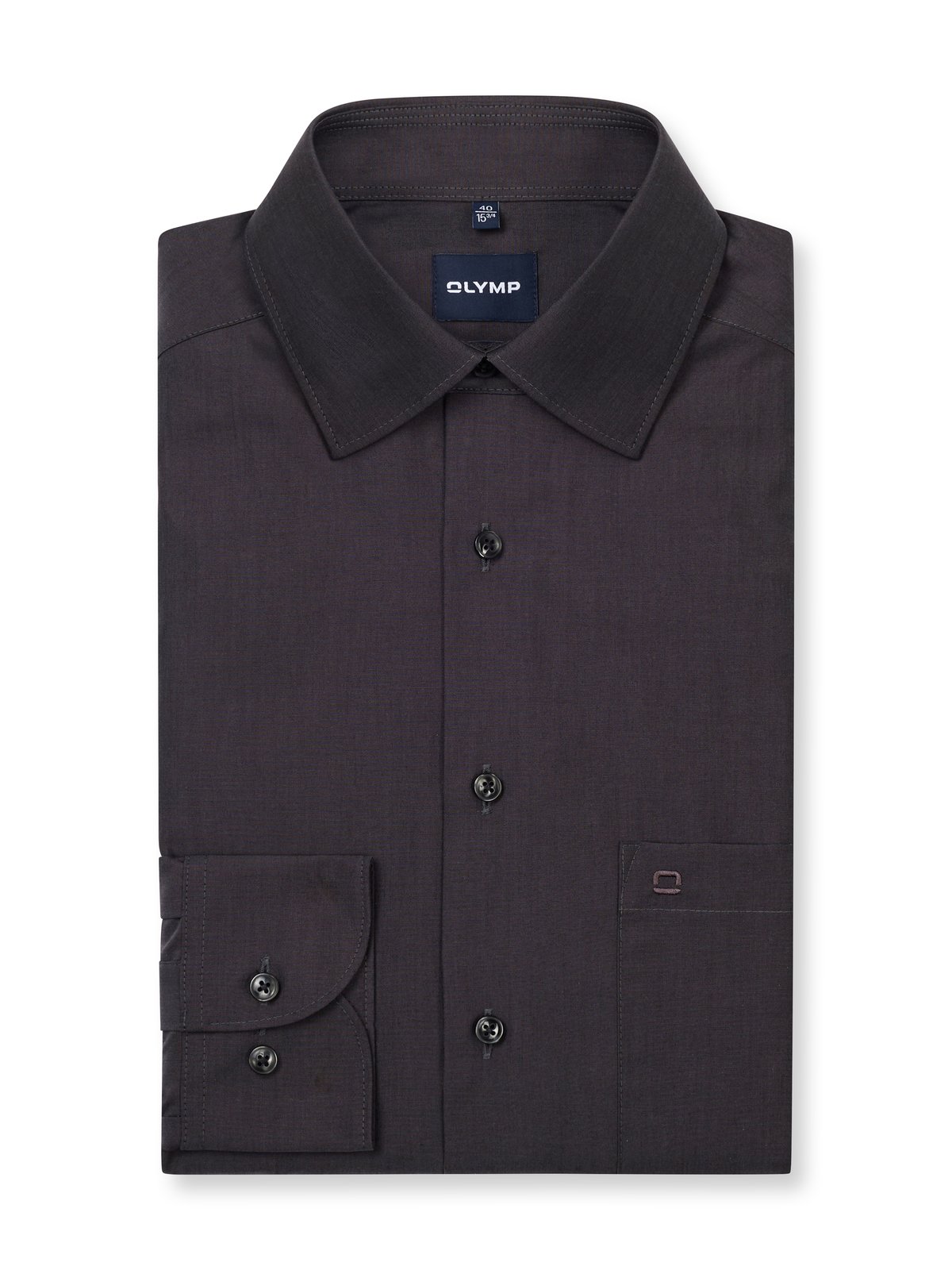 Hemd Herren Anthrazit – OLYMP Luxor Comfort Fit, Detailansicht