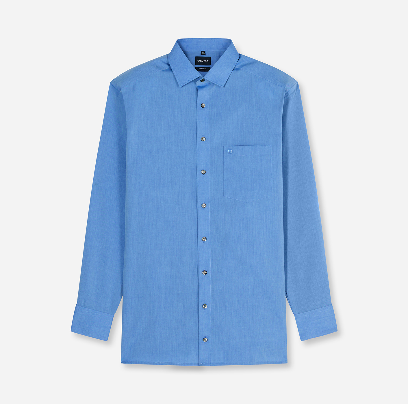 Hemd Herren Blau – OLYMP Luxor Comfort Fit, Detailansicht