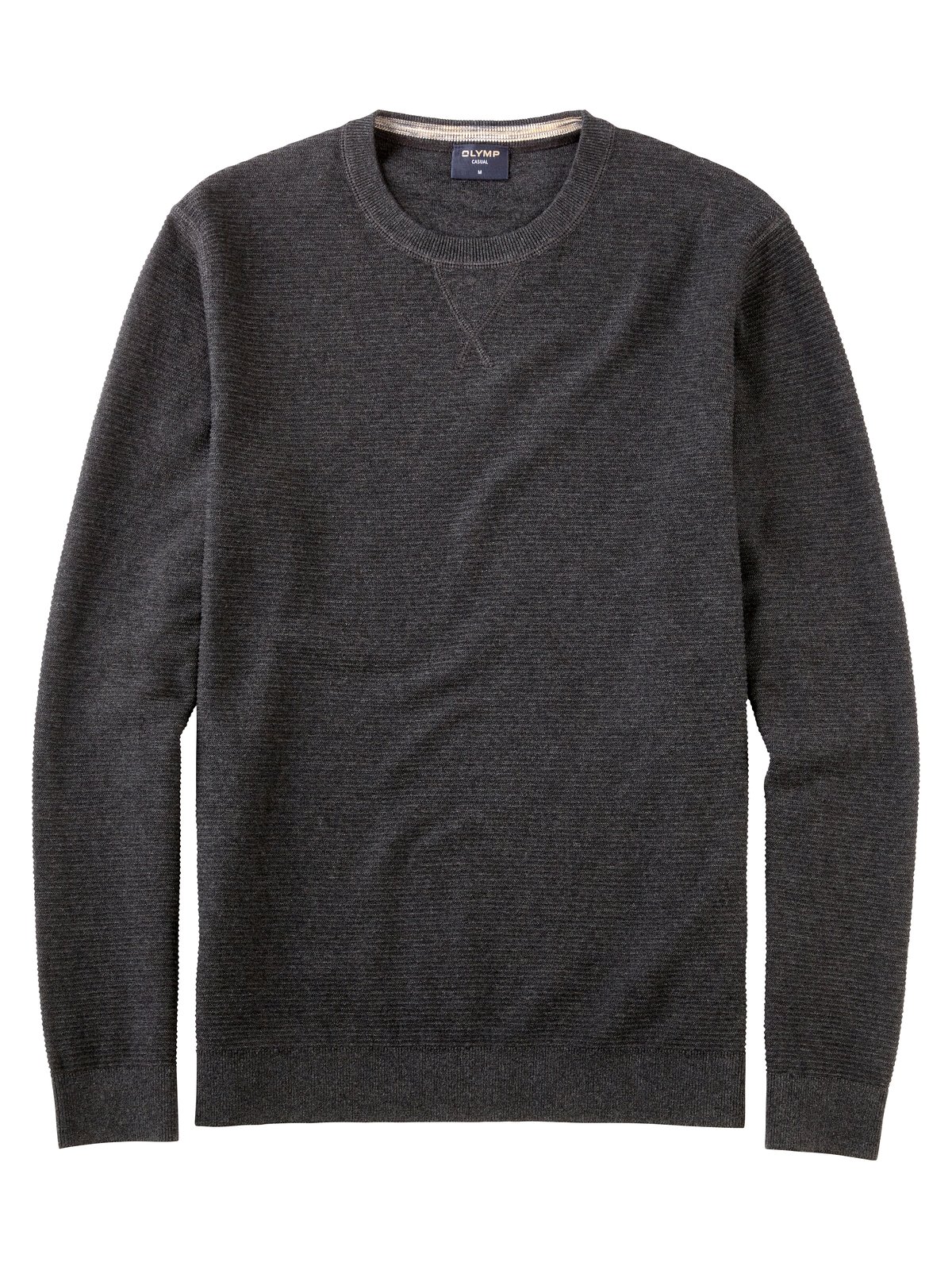 Pullover Herren Anthrazit – OLYMP Casual Strick Regular Fit