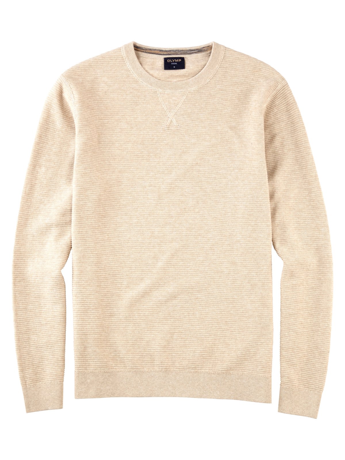 Pullover Herren Hellbeige – OLYMP Casual Strick Regular Fit