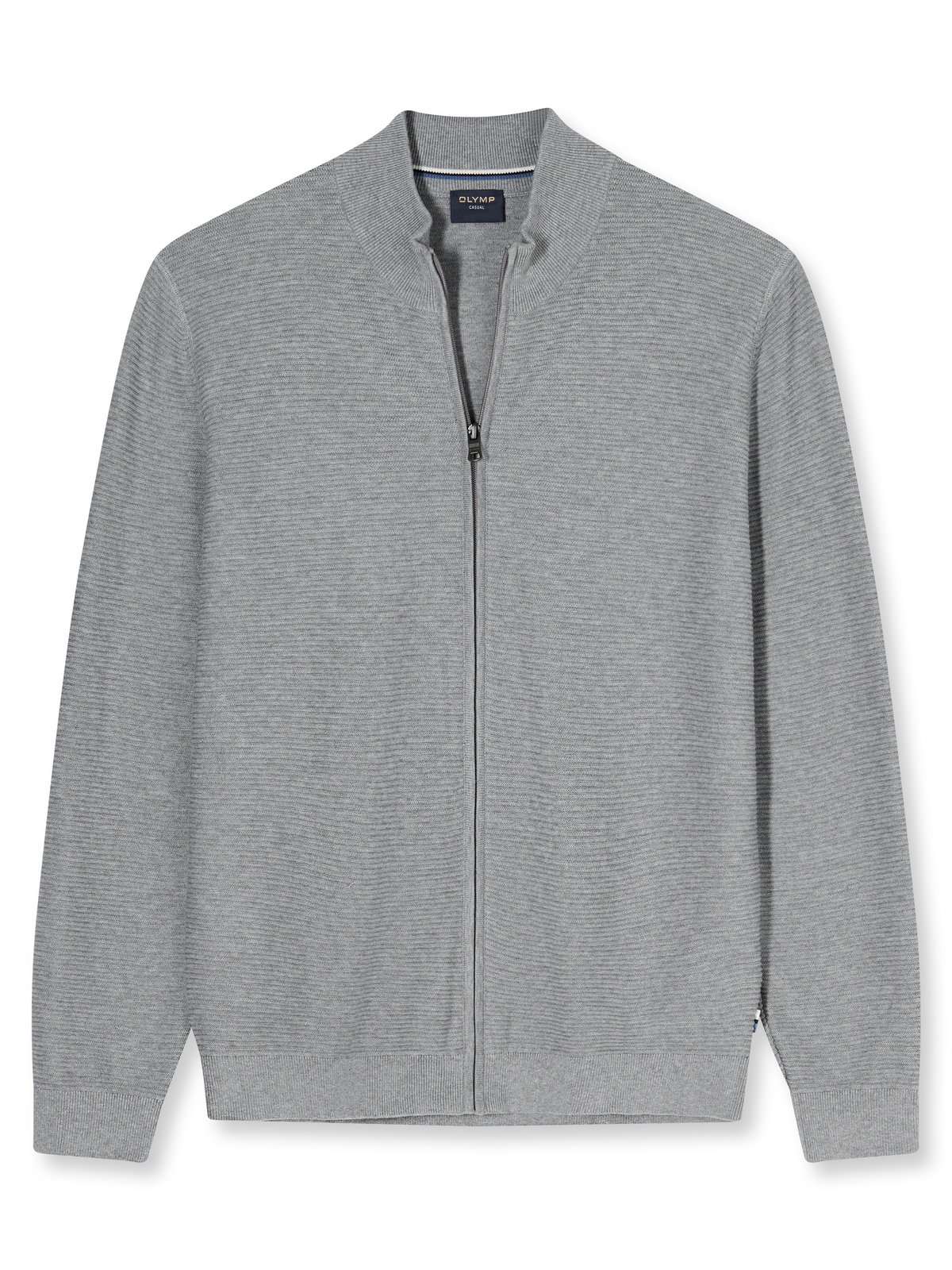 Pullover Herren Grau – OLYMP Casual Strick, Detailansicht