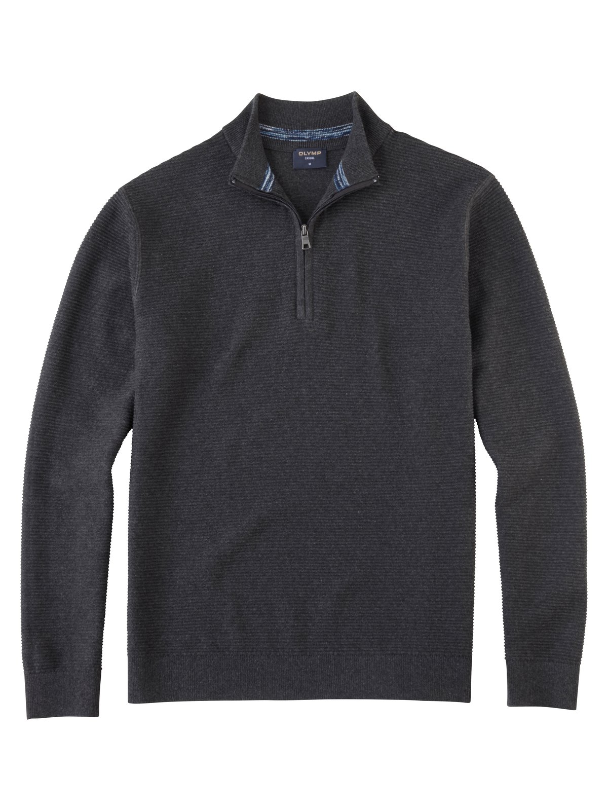 Pullover Herren Anthrazit – OLYMP Casual Strick Regular Fit