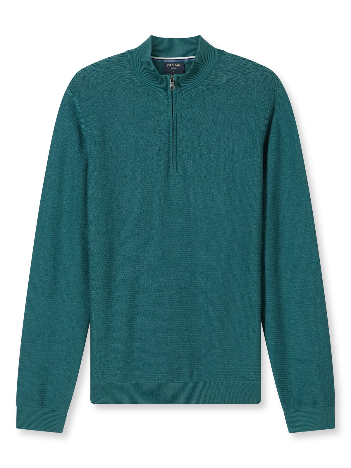 Pullover Herren Türkis – OLYMP Casual Strick Regular Fit, Detailansicht