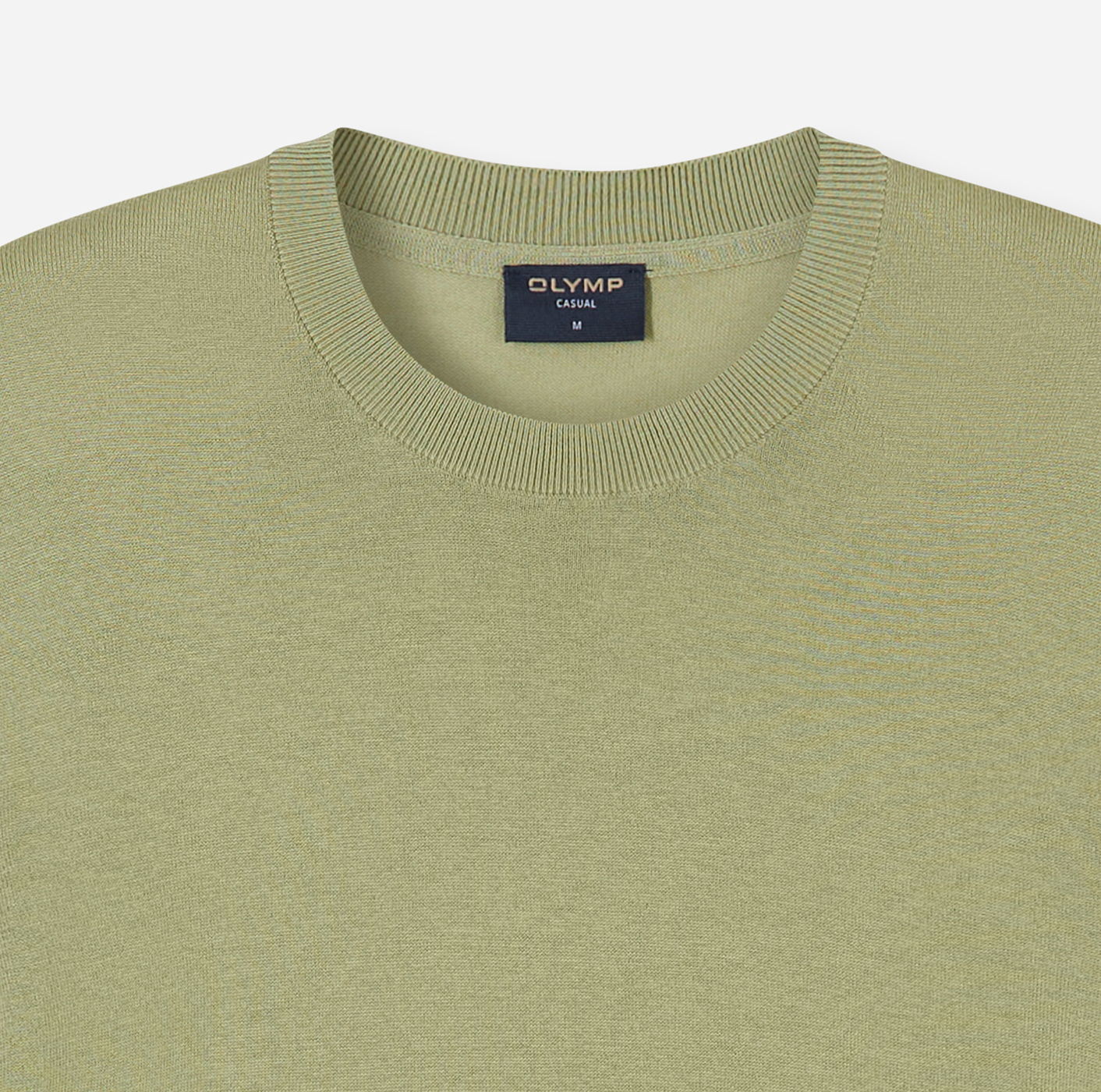 Pullover Herren Mint – OLYMP Casual Strick, Detailansicht