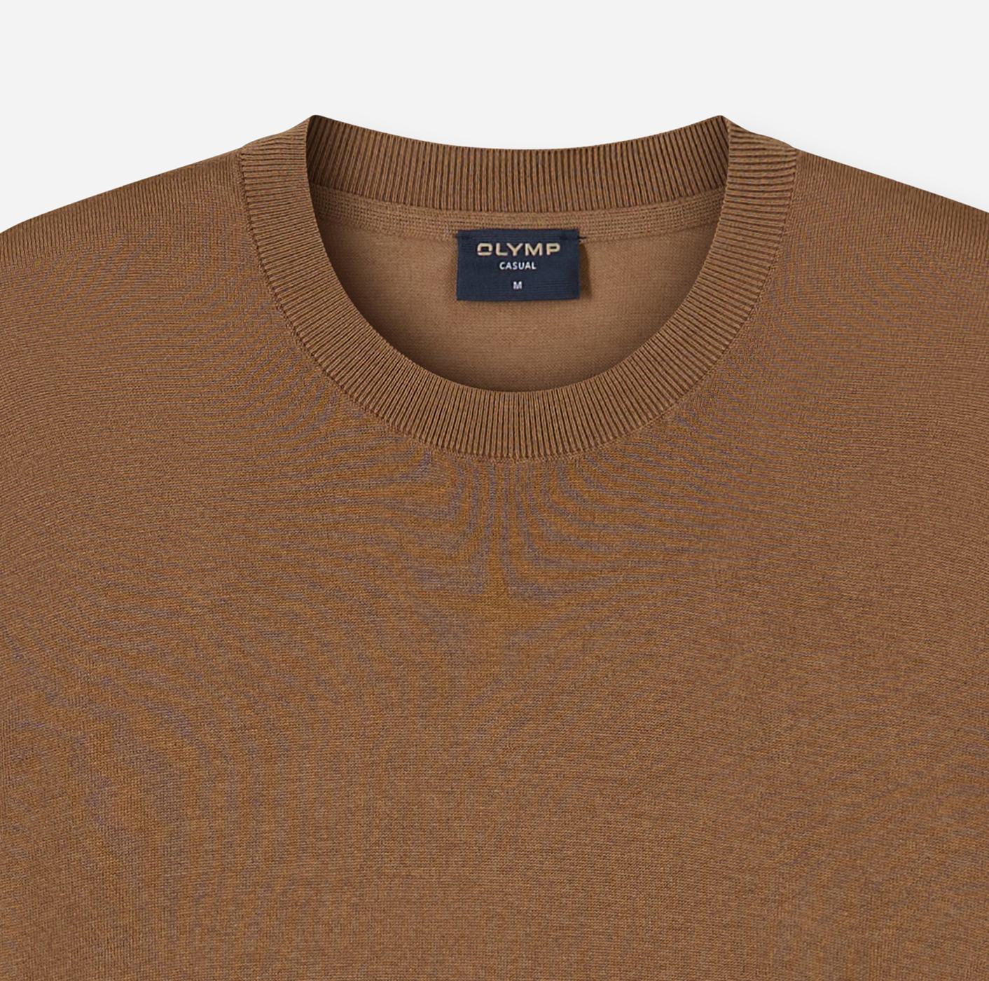 Pullover Herren Nougat – OLYMP Casual Strick, Detailansicht