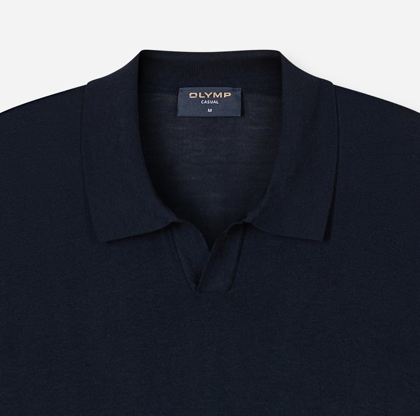 Pullover Herren Marine – OLYMP Casual Strick Regular Fit, Detailansicht
