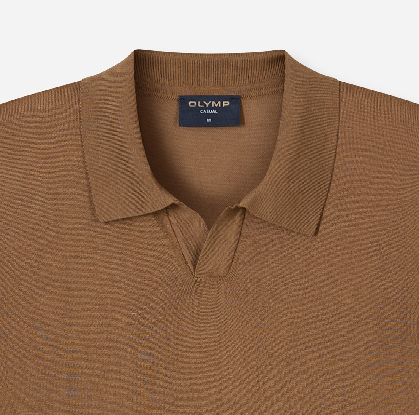 Pullover Herren Nougat – OLYMP Casual Strick Regular Fit, Detailansicht