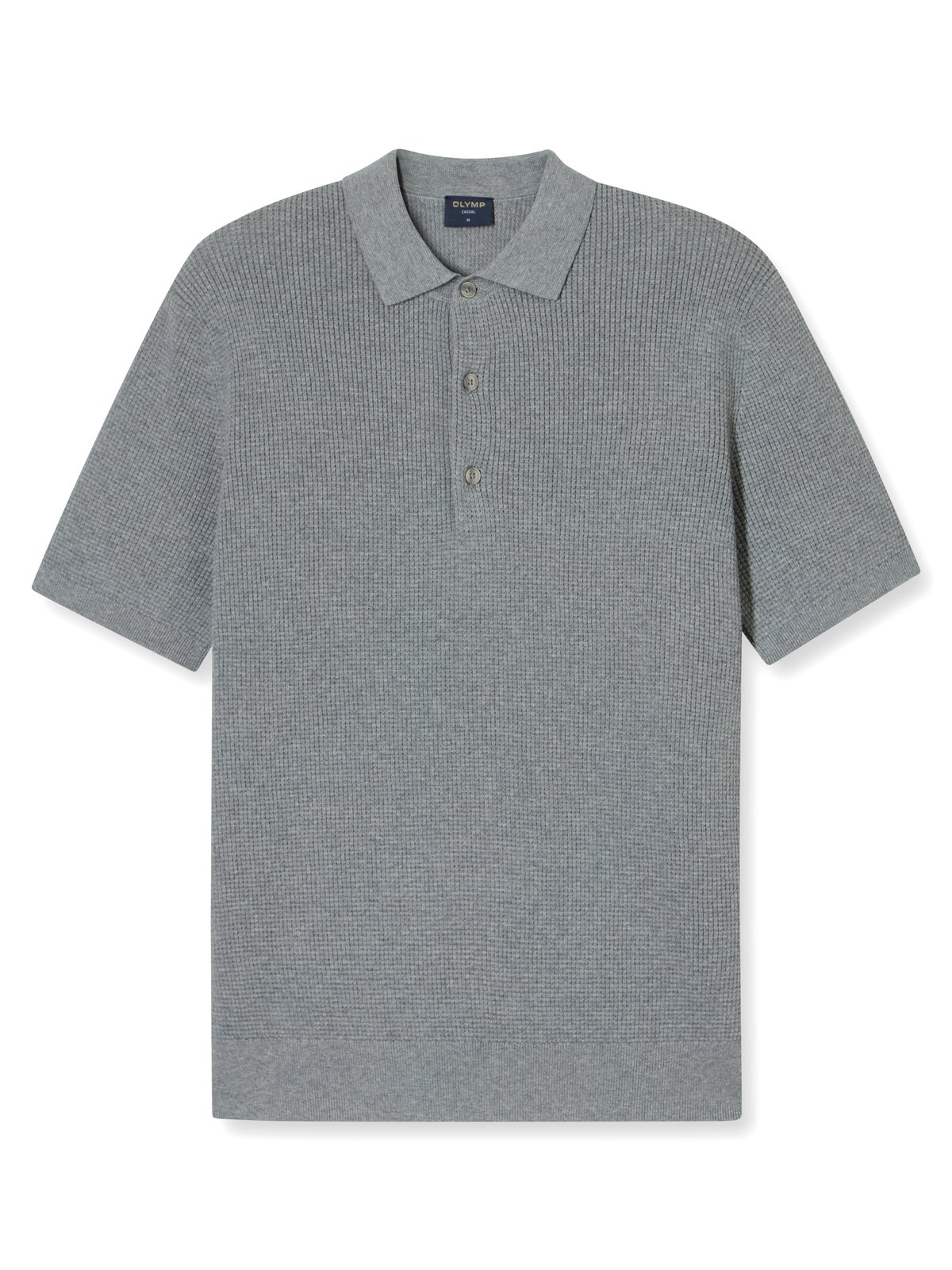 Pullover Herren Grau – OLYMP Casual Strick, Detailansicht