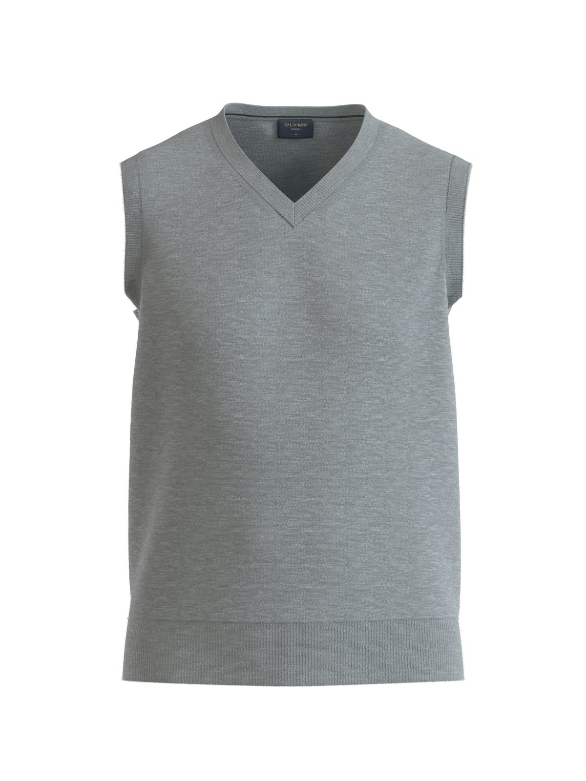 Pullover Herren Silbergrau – OLYMP Casual Strick, Detailansicht