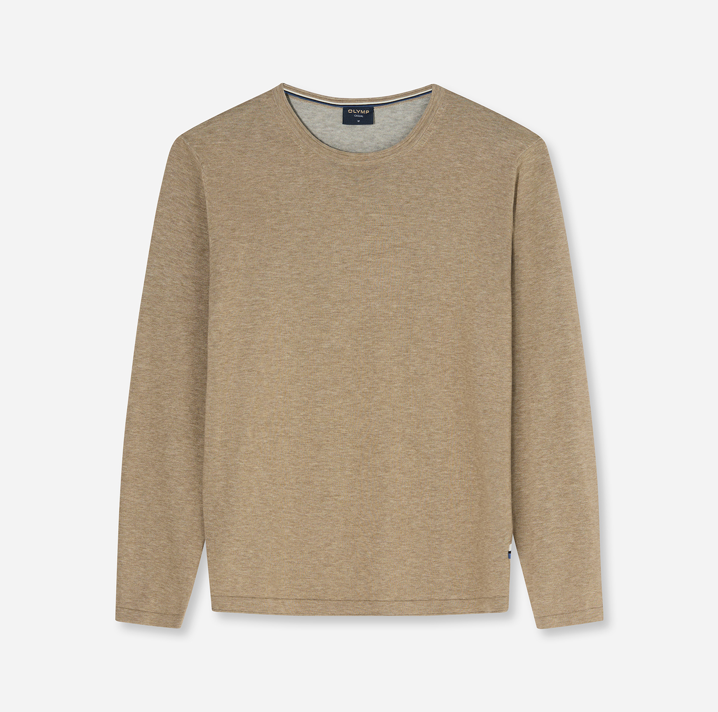 Pullover Herren Camel – OLYMP Casual Strick Regular Fit