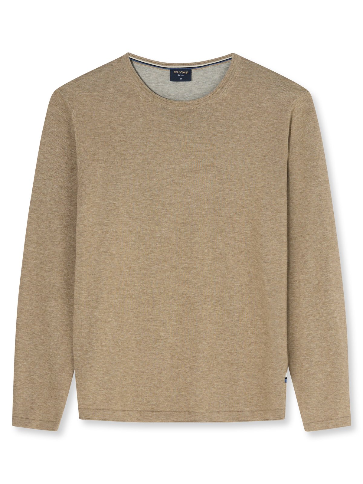 Pullover Herren Camel – OLYMP Casual Strick Regular Fit, Detailansicht