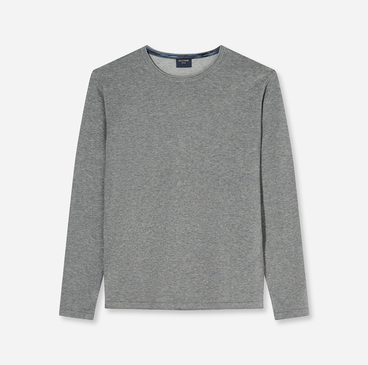 Pullover Herren Silbergrau – OLYMP Casual Strick Regular Fit