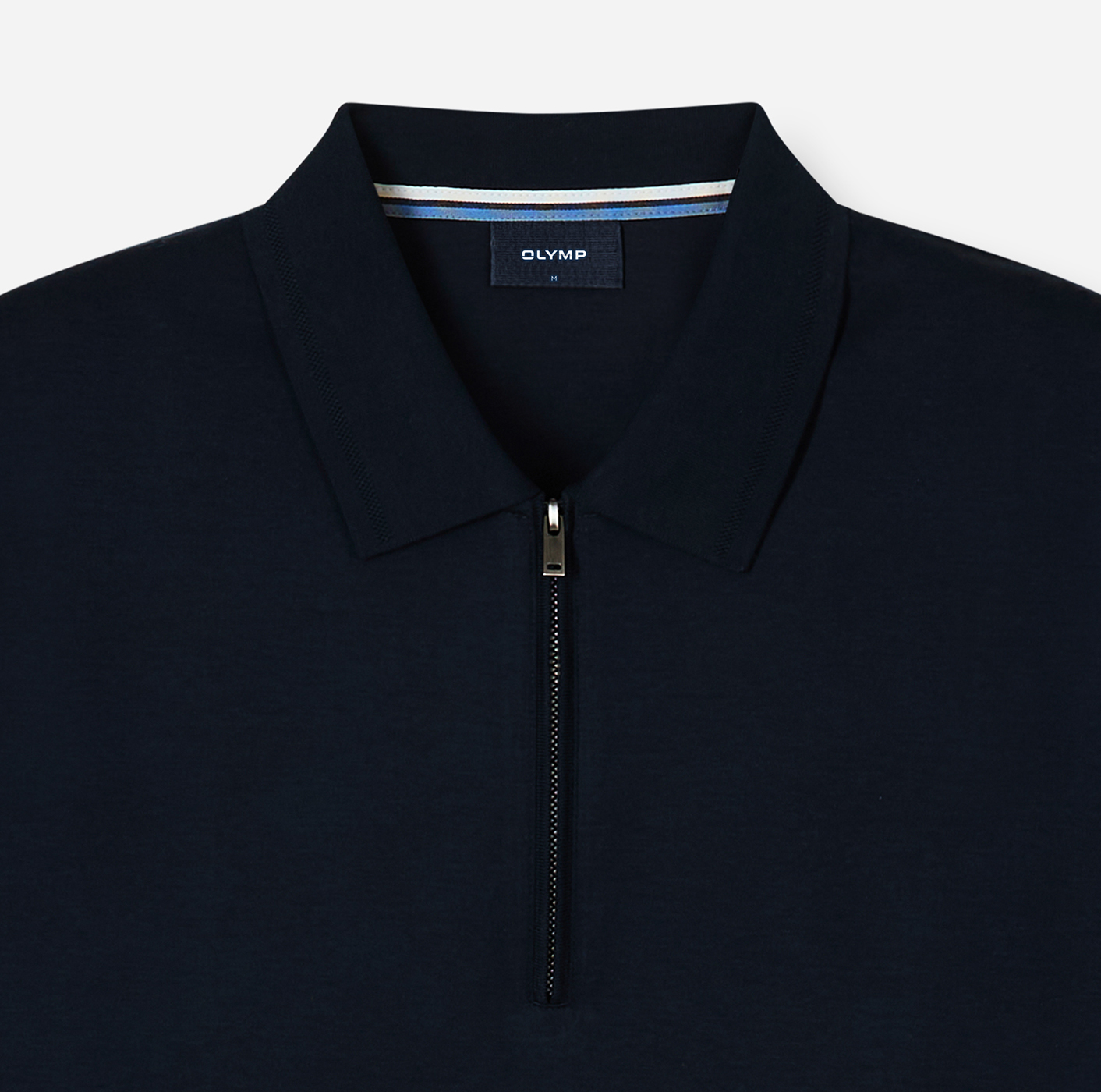 Poloshirt Herren Marine – OLYMP Casual Wirk Regular Fit, Detailansicht