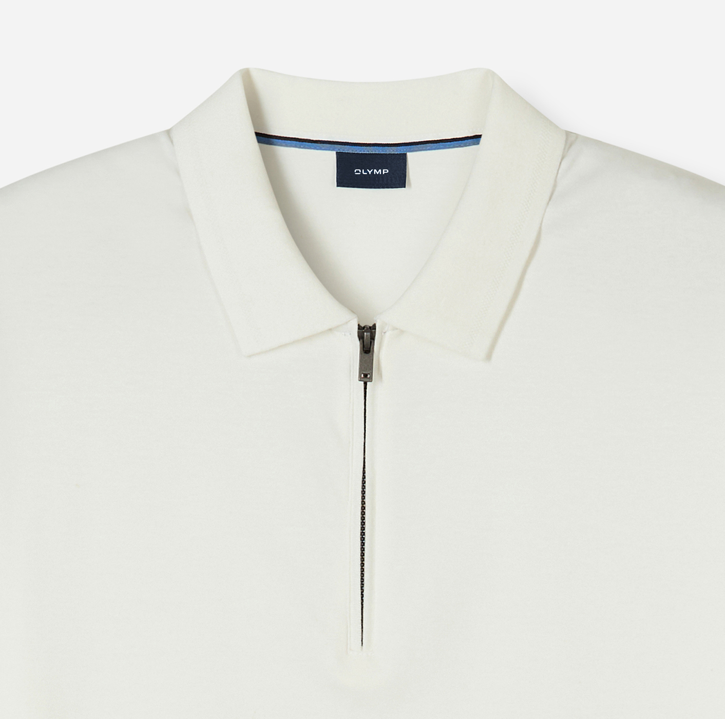 Poloshirt Herren Off white – OLYMP Casual Wirk Regular Fit, Detailansicht