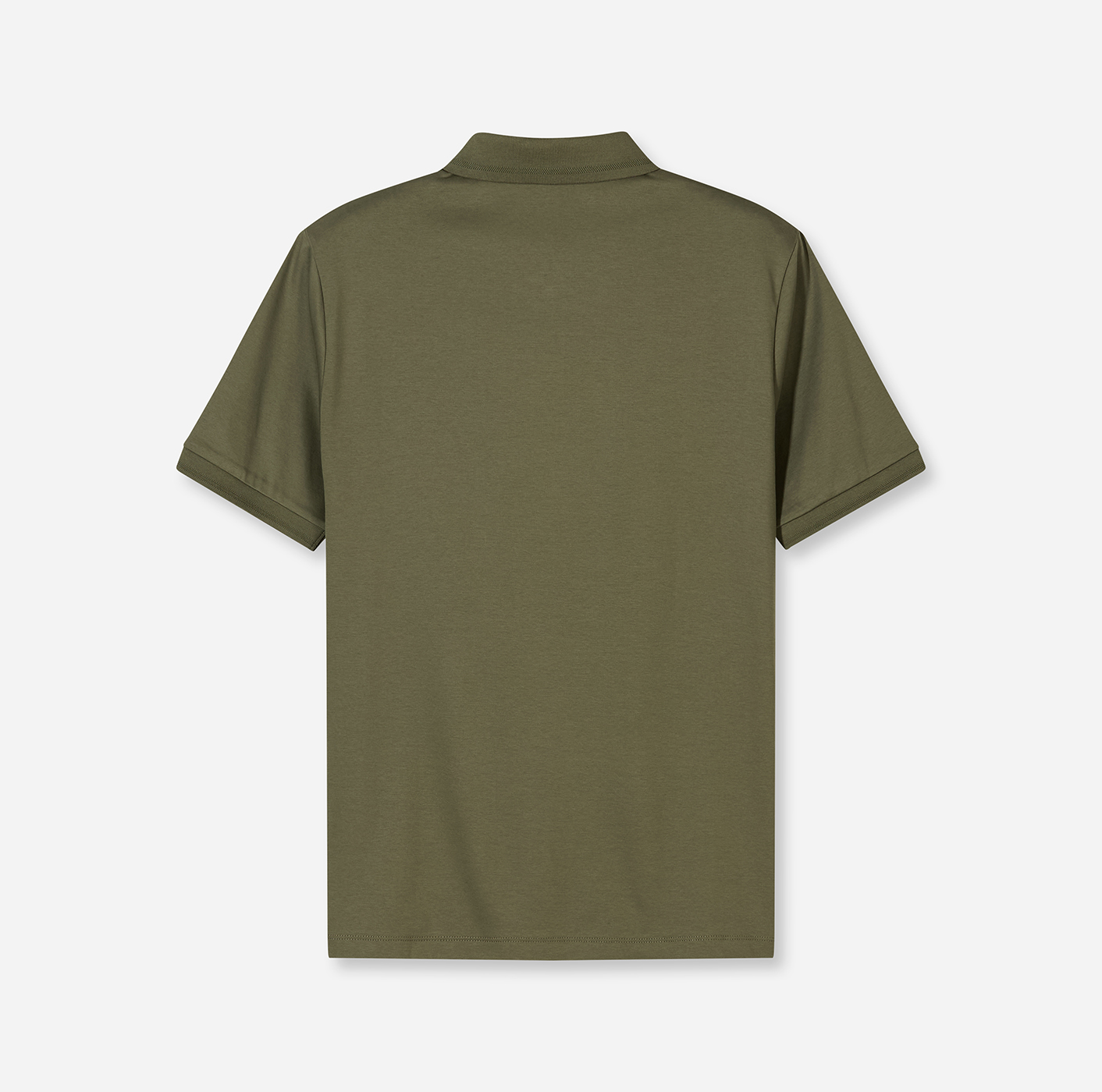 Poloshirt Herren Oliv – OLYMP Casual Wirk Regular Fit, Detailansicht