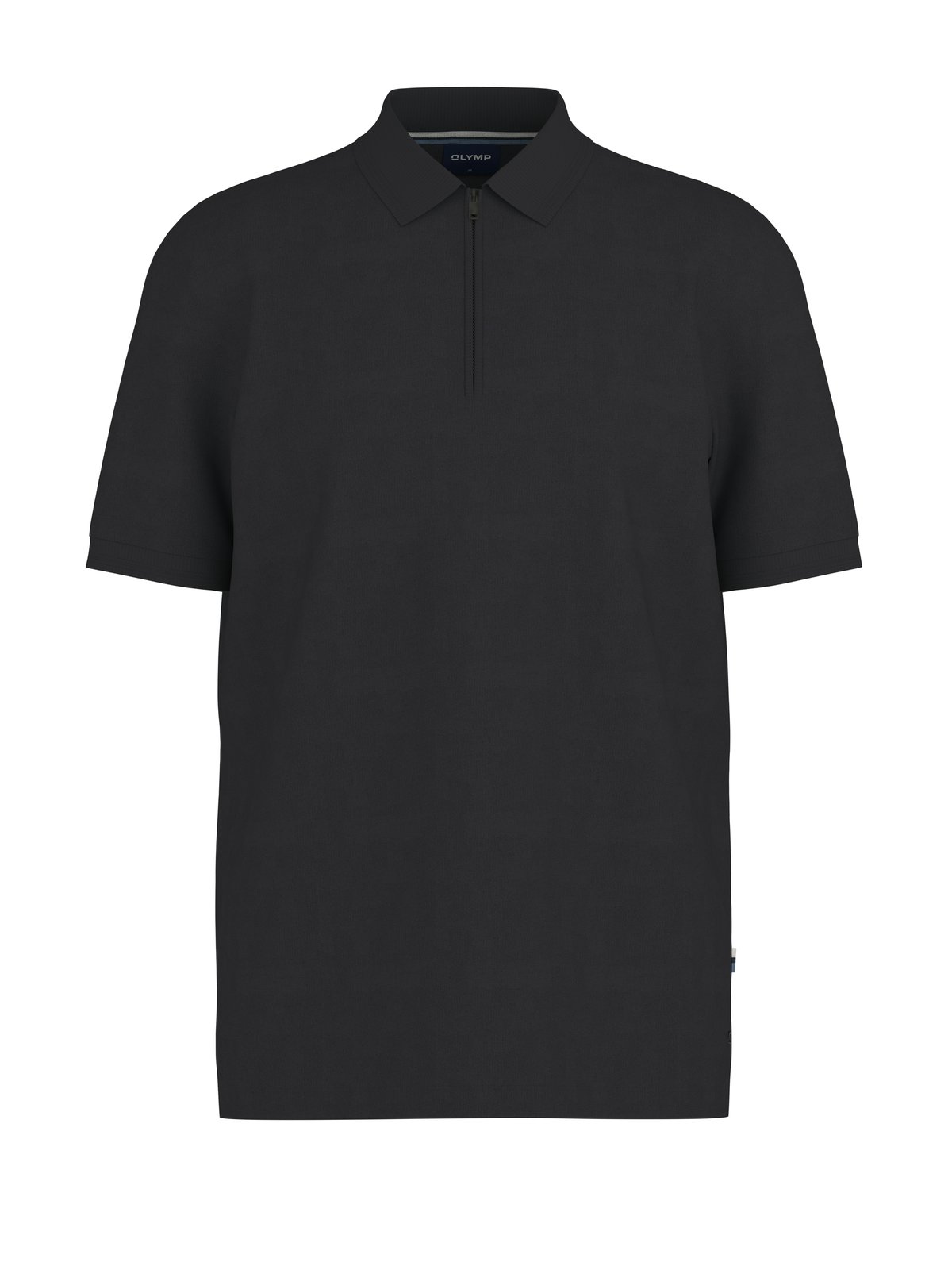 Poloshirt Herren Schwarz – OLYMP Casual Wirk Regular Fit, Detailansicht