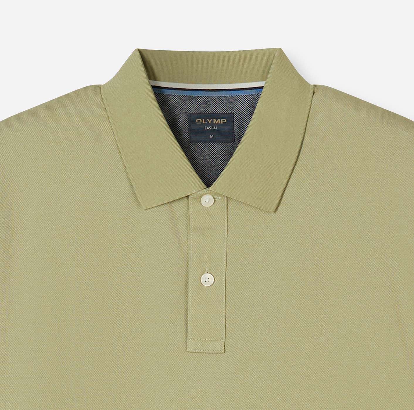 Poloshirt Herren Limone – OLYMP Casual Wirk, Detailansicht