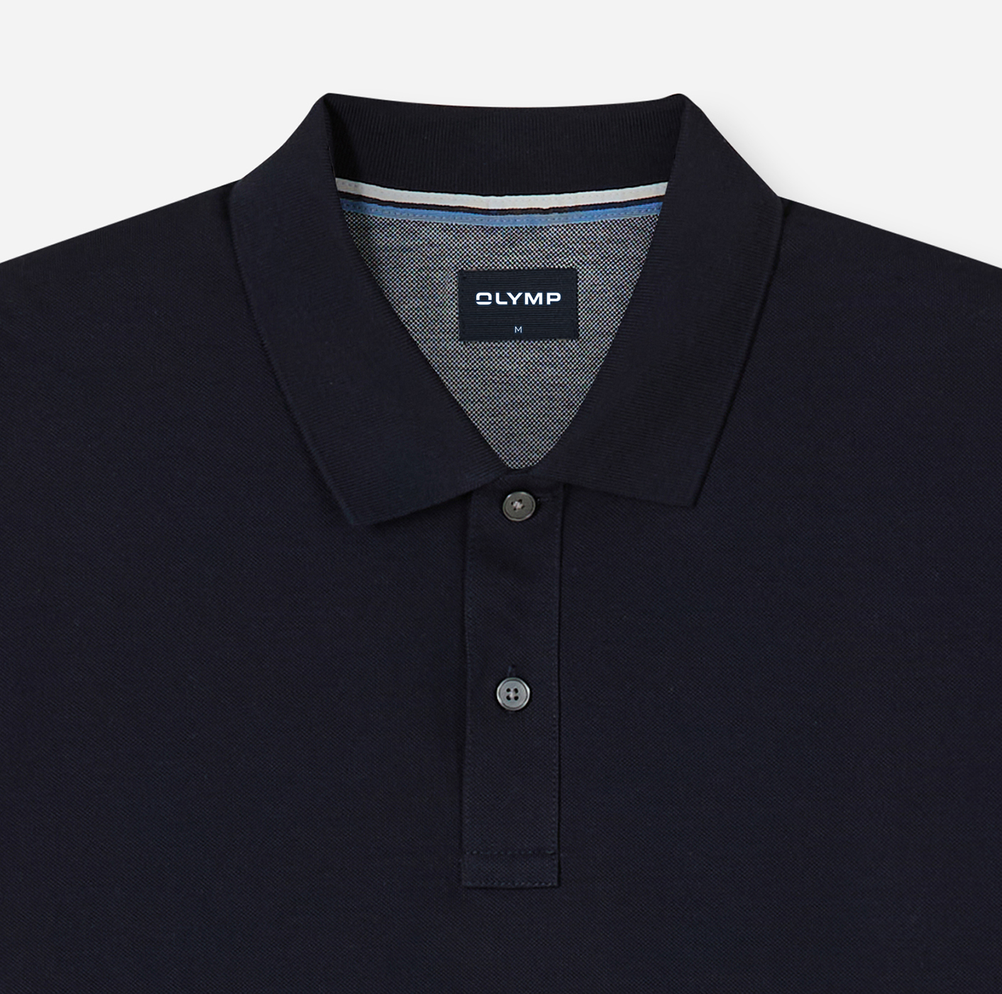 Poloshirt Herren Marine – OLYMP Casual Wirk, Detailansicht