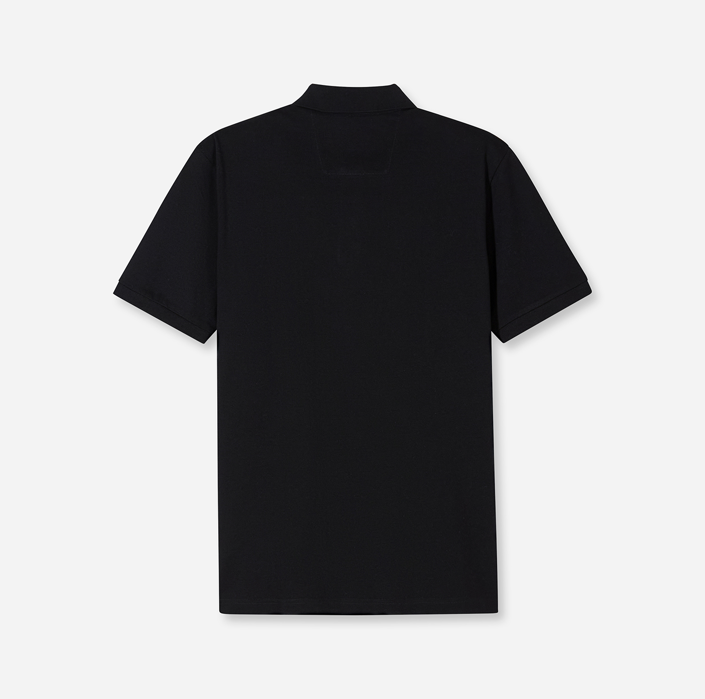 Poloshirt Herren Schwarz – OLYMP Casual Wirk, Detailansicht