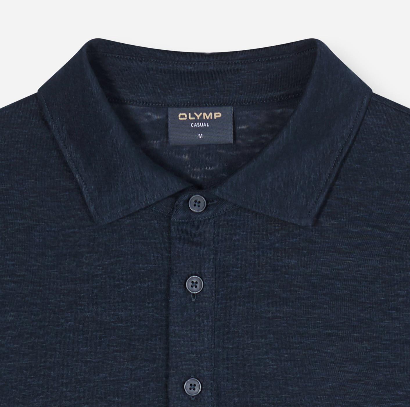 Poloshirt Herren Marine – OLYMP Casual Wirk, Detailansicht