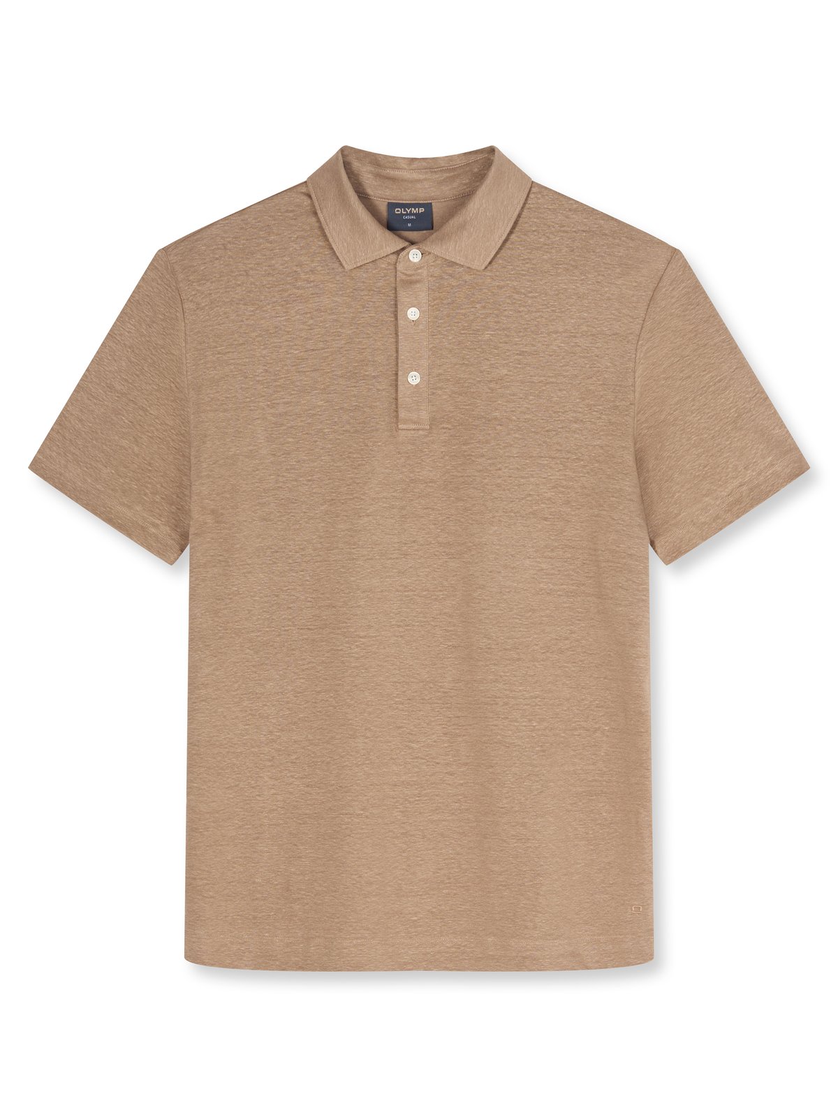 Poloshirt Herren Natur – OLYMP Casual Wirk, Detailansicht