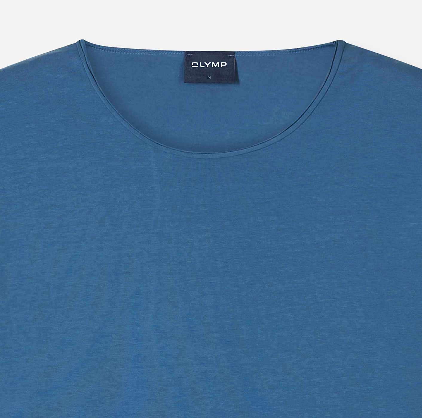 T-Shirt Herren Rauchblau – OLYMP Casual Wirk, Detailansicht