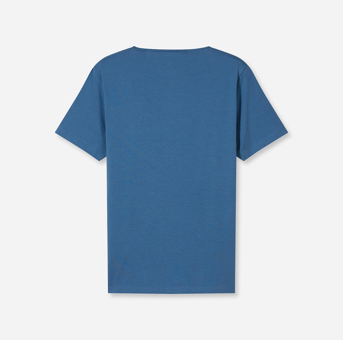 T-Shirt Herren Rauchblau – OLYMP Casual Wirk, Detailansicht