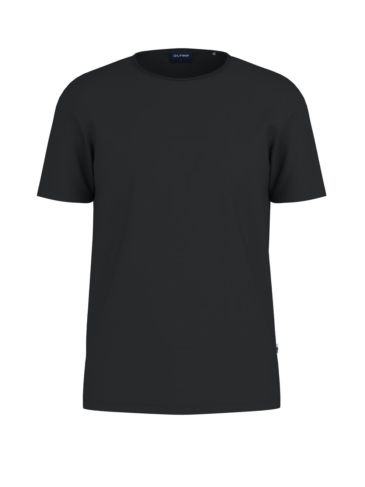 T-Shirt Herren Schwarz – OLYMP Casual Wirk, Detailansicht