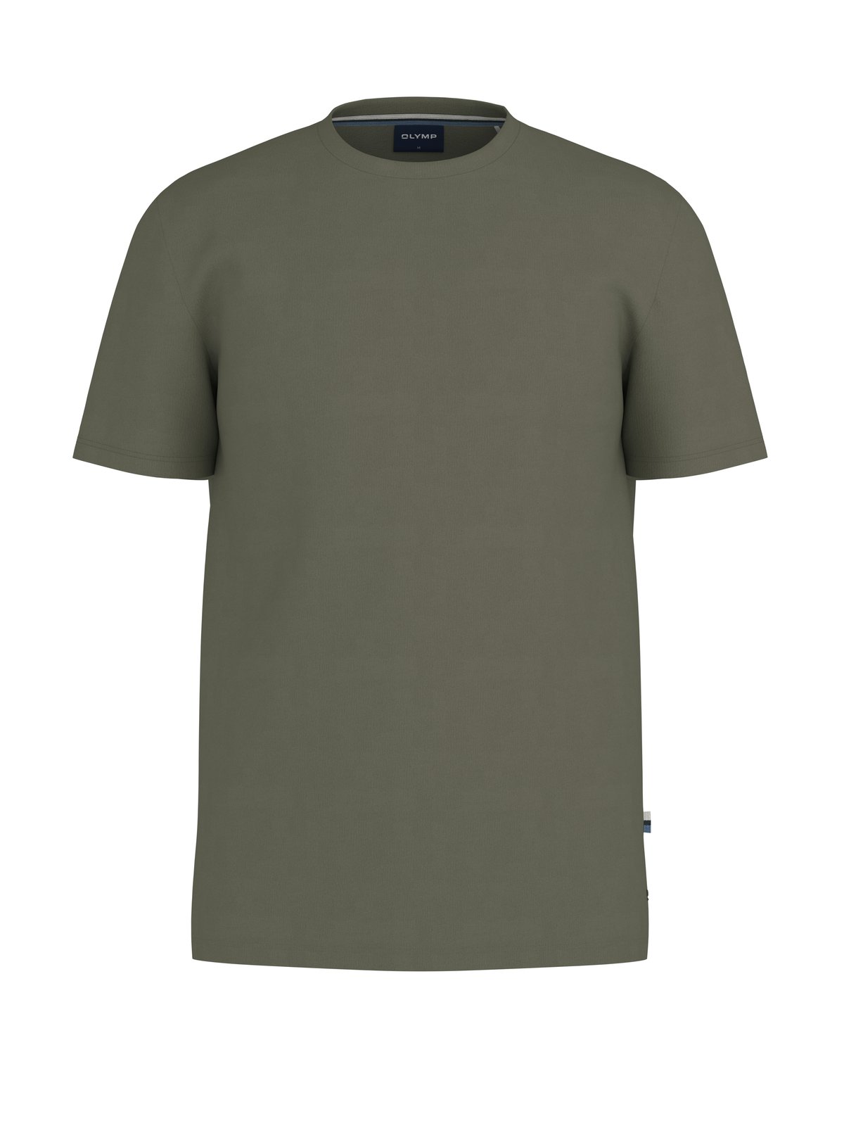T-Shirt Herren Oliv – OLYMP Casual Wirk, Detailansicht